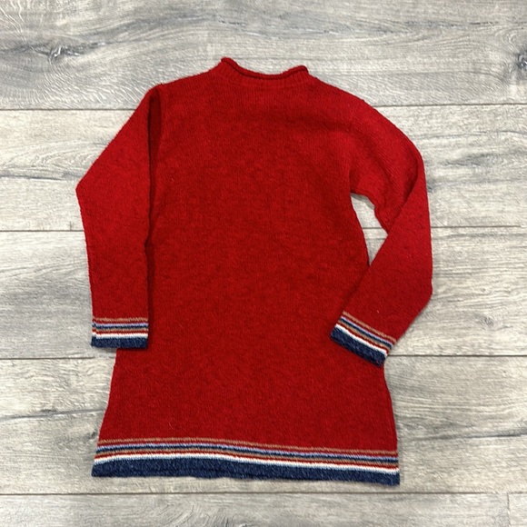 • Deux Par Deux • Kids / Girls Long Sleeve Knit Dress Dog with Hearts on the 6 - Picture 4 of 4